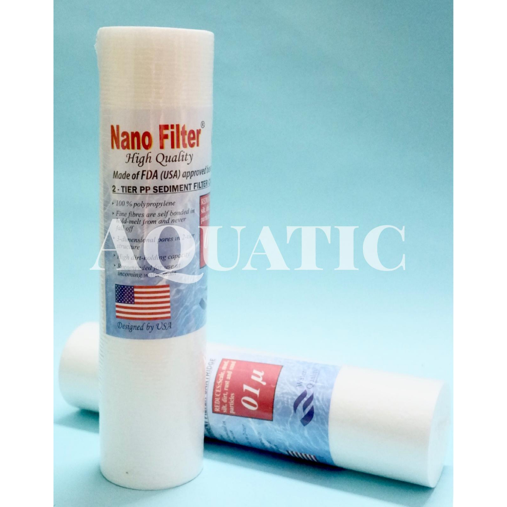 Catridge Nano Filter 10" 0,1 0,3 0,5 Micron | PP Sediment Filter