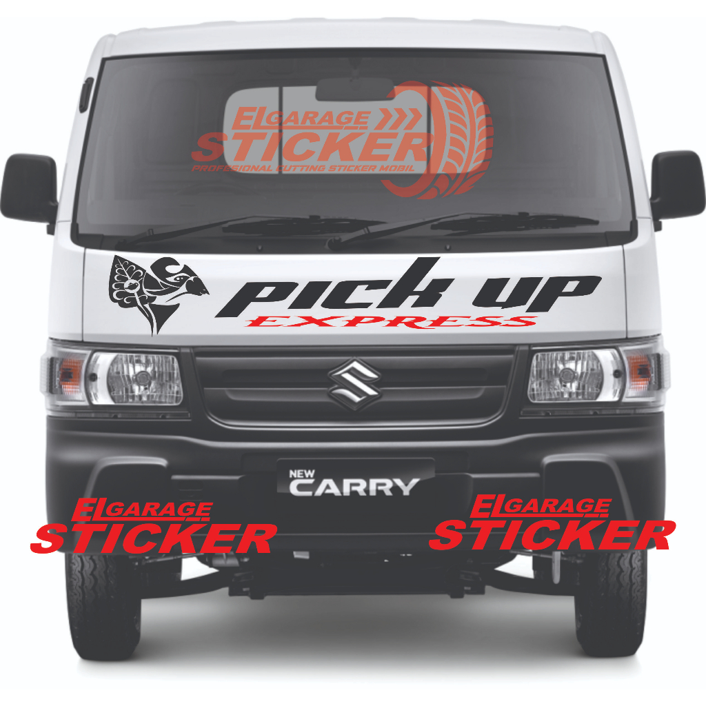 Stiker mobil pick up cutting stiker cabin depan pick up exspress stiker all mobil pick up