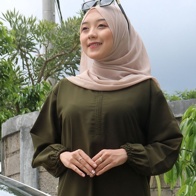 (BISA COD) GAMIS ABAYA LENGAN KARET/BASIC ABAYA POLOS LENGAN KARET/ SIZE S M L XL XXL/ ABAYA MECA LE