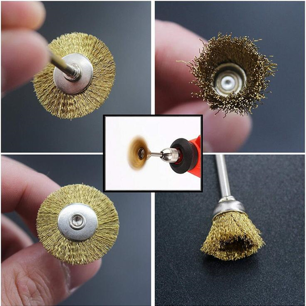 SIKAT KAWAT KUNINGAN MINI SET 3PC BRASS WIRE BRUSHES WHEEL