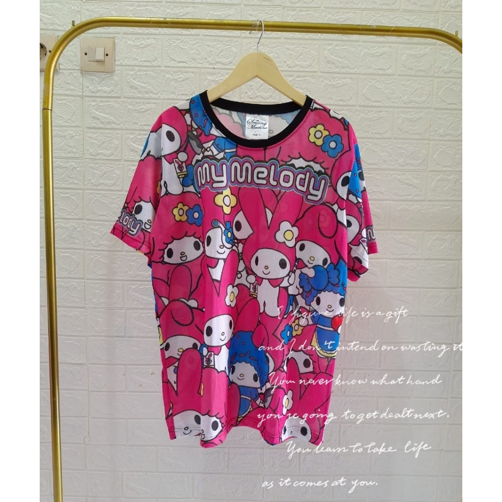 ATASAN KAOS BOLONG SEWING OVERSIZE MOTIF KARTUN IMPORT