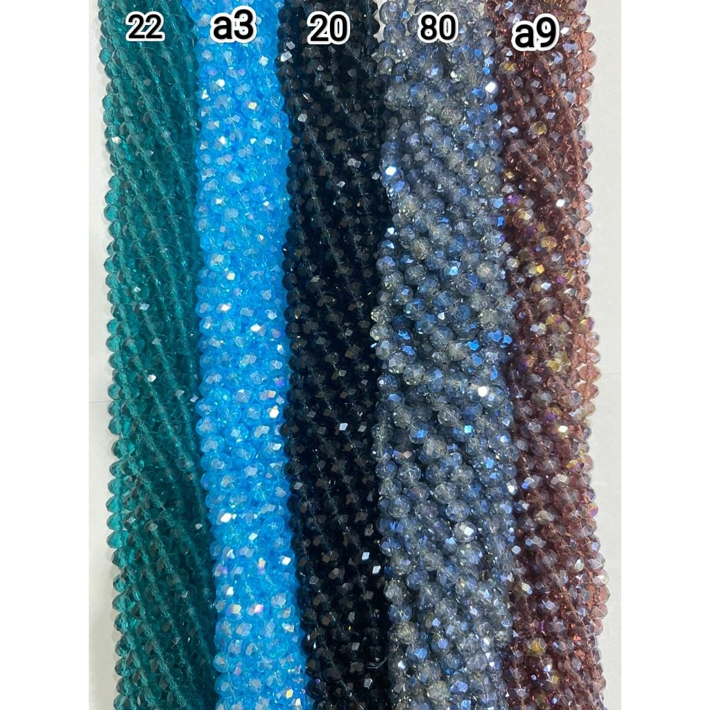 Kristal Ceko Bulat 4 mm warna [1/2] per 10 strings