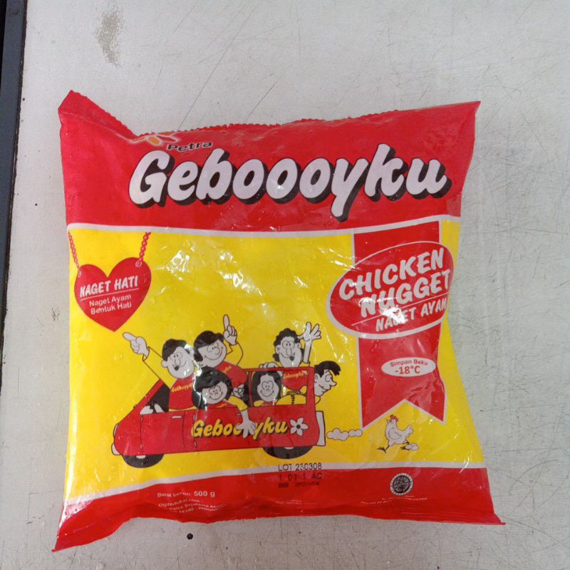 

Gebooyku chicken nuget bentuk hati 500gr