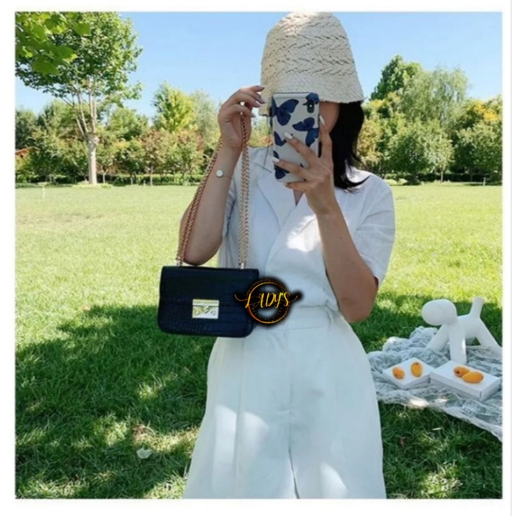 Tas Tote Bag Wanita Import Tas Selempang Shoulder Wanita Tali Rantai