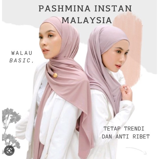 Pashmina Instan Malay/Krudung Instan Melayu Ceruty Babydoll