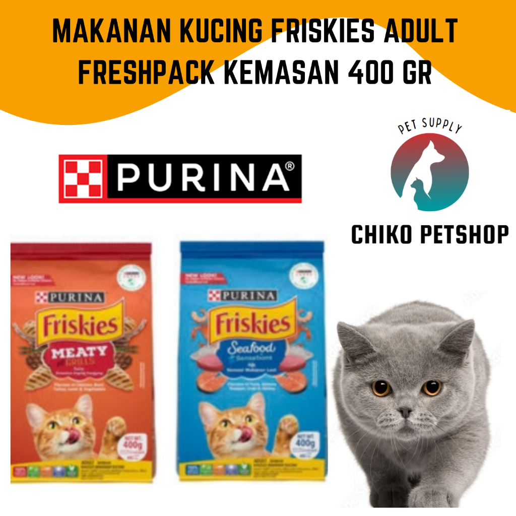 MAKANAN KUCING FRISKIES ADULT FRESHPACK 400 GR