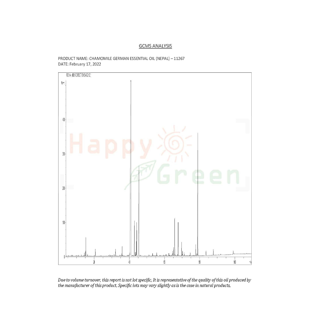 Happy Green 3% German Chamomile Essential Oil - Minyak bunga Kamomil Murni