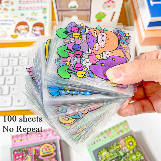 [ORGM] STICKER VIRAL Estetik Deco Sticker Sticker Jurnal Sticker Cantik Set 100 Lembar