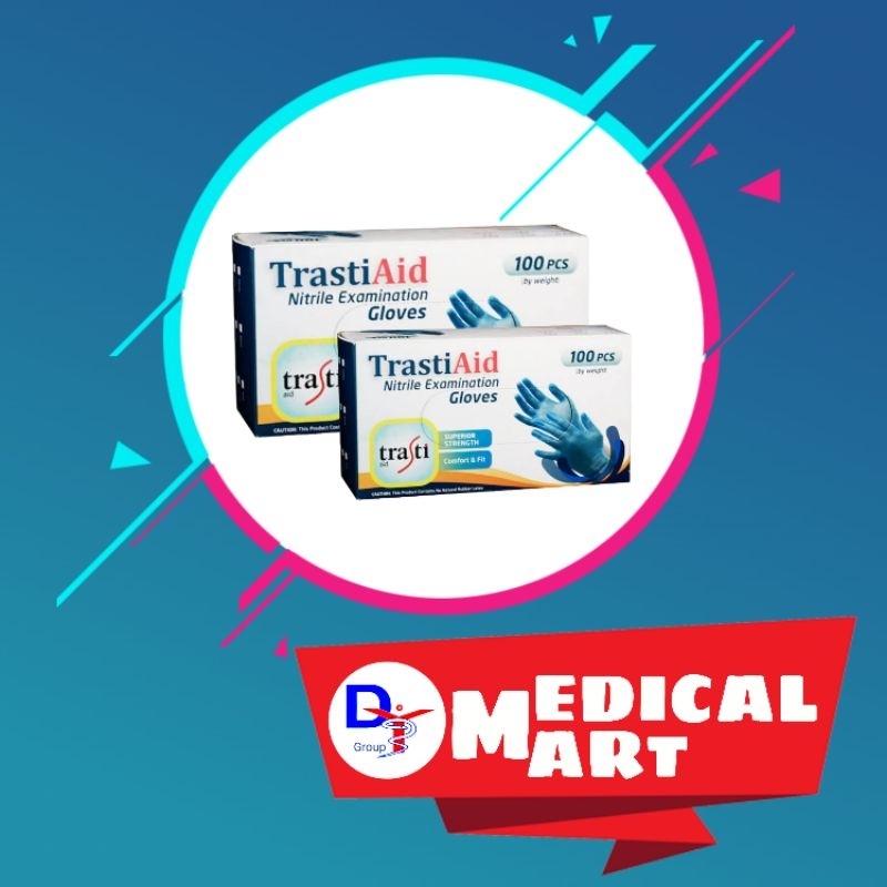 Handscoon Nitrile PF Blue Trasti S/M/L