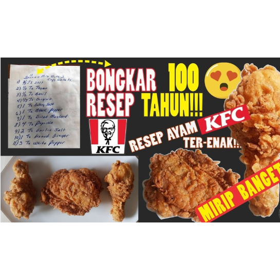 

Premix Bumbu Rahasia Ayam Goreng KFC Kolonel Sanders Super Crispy