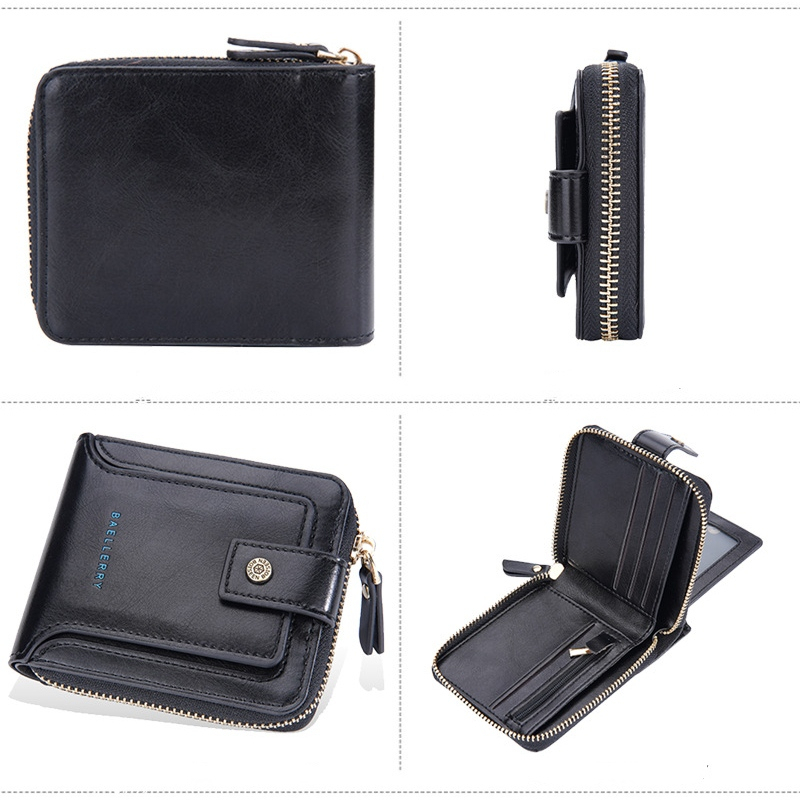 DOMPET LIPAT BAELLERRY ORIGINAL TERBARU MINI HEIDEL HITAM KULIT PREMIUM FASHION BRANDED BATAM CEWEK SIMPLE DEWASA KEKINIAN WA680B5 WANITA BISA PRIA