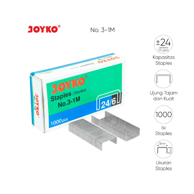 

Staples Isi Stapler Refill Stapler Joyko No.3-1M - Satuan