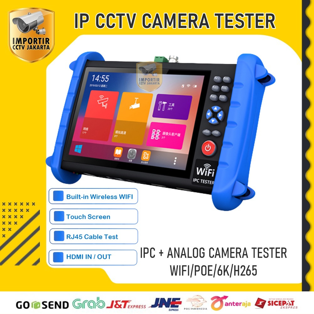 CCTV IPC Tester Layar 7in + Tas Support up to 8mp