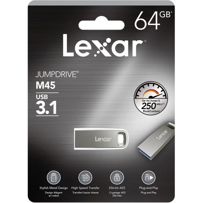 Lexar JumpDrive M45 USB Flashdisk / Flash Disk 64Gb USB 3.1