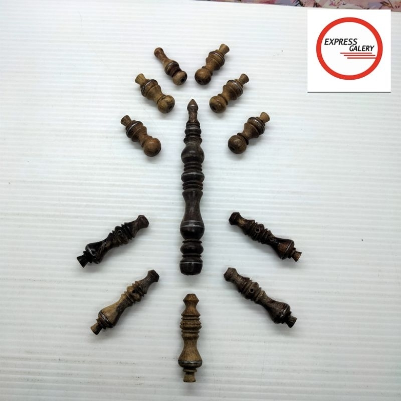 satu set kepala tasbih tijani kayu gaharu wangi x903