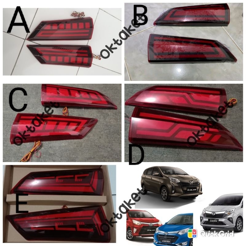 lampu reflektor Tambahan belakang Calya Sigra 2016 2018 2019 2022 2023 Running Led