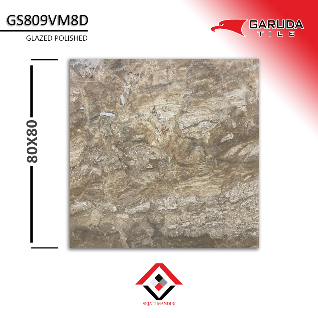 granit 80x80 - motif marmer - garuda gs809vm8c