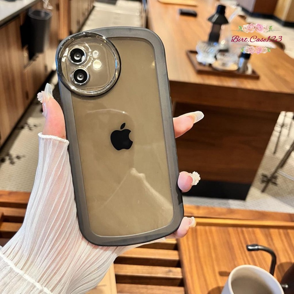 SOFTCASE CLEAR TRANSPARAN HITAM BENTUK OVAL FOR OPPO A58 5G A78 5G BC7827