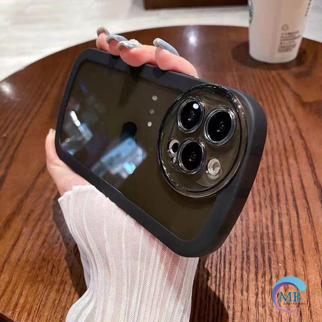 SOFTCASE CLEAR TRANSPARAN HITAM BENTUK OVAL FOR REALME C55 MB4788