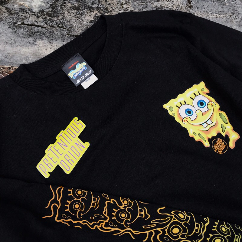 T-shirt Long Sleeve Santa Cruz x Spongebobs Melt Original