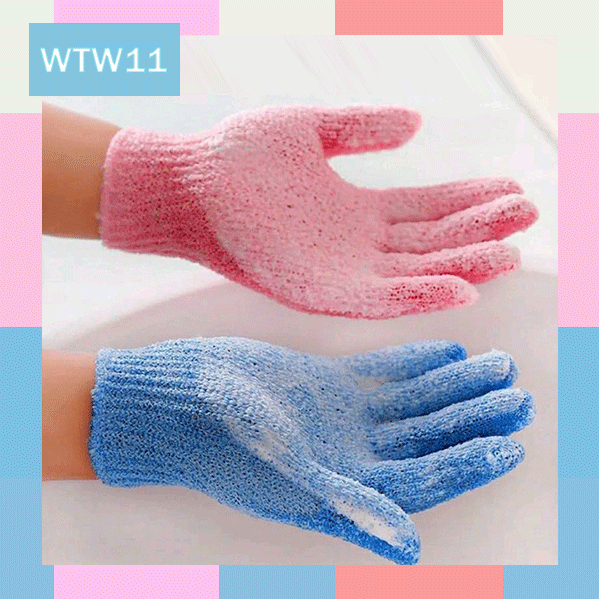 WTW11 Sarung Tangan Mandi/ Bath Glove/ Exfoliating Bath Gloves /Sarung tangan Mandi scruber Sarung Tangan Bath Glove Exfoliating Bath scrub Gloves Sponge Spons