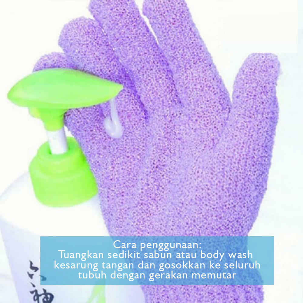 WTW11 Sarung Tangan Mandi/ Bath Glove/ Exfoliating Bath Gloves /Sarung tangan Mandi scruber Sarung Tangan Bath Glove Exfoliating Bath scrub Gloves Sponge Spons