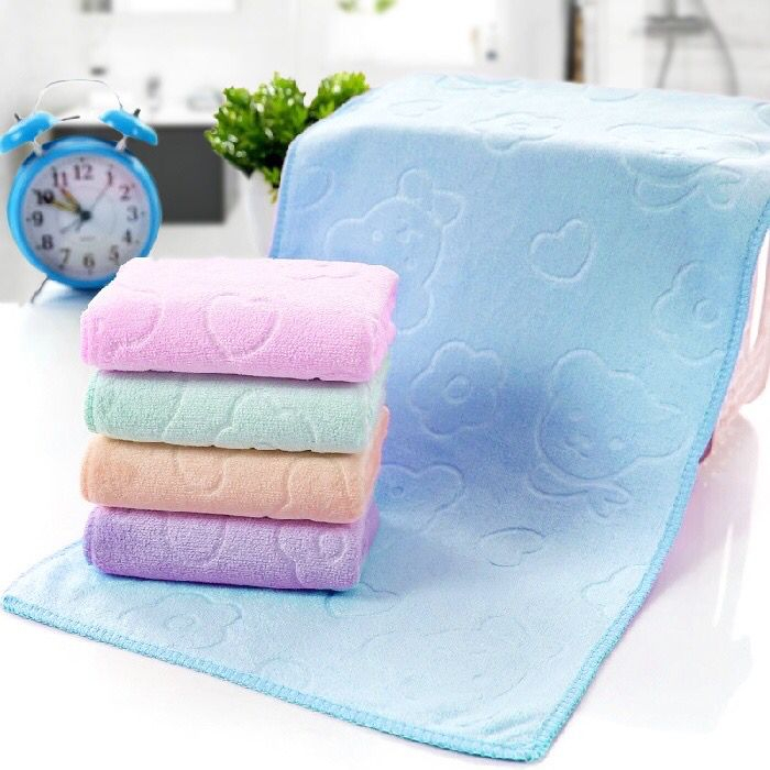 Handuk Bayi Lembut Handuk Mandi Anak Baru Lahir Newborn Anduk Anak Kecil Handuk Microfiber Polos Lak