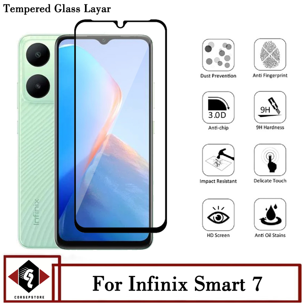 Promo Tempered Glass Layar Infinix Smart 7 Terbaru Antigores Pelindung Layar Hp