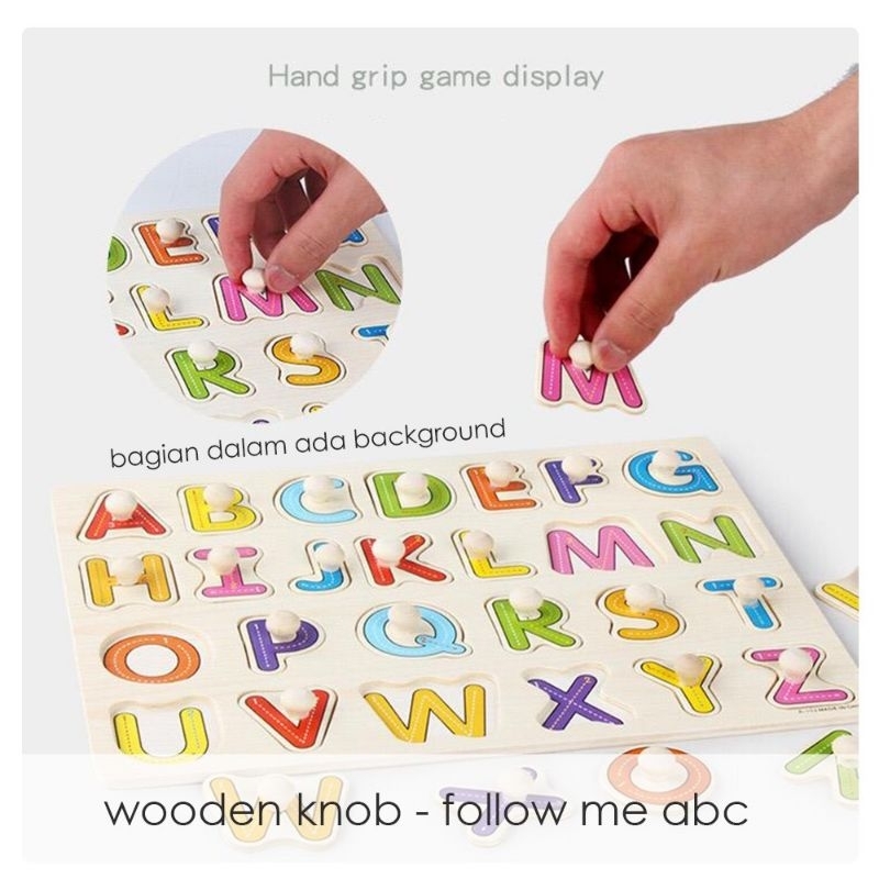 [tma] Mainan Puzzle Knob Kayu / Wooden Puzzle Knob / Puzzle Paku / Mainan Edukasi Puzzle Background