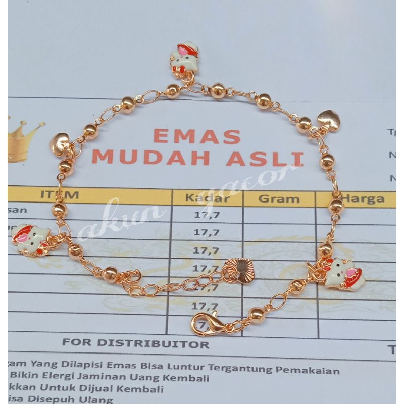 gelang kaki anak free surat