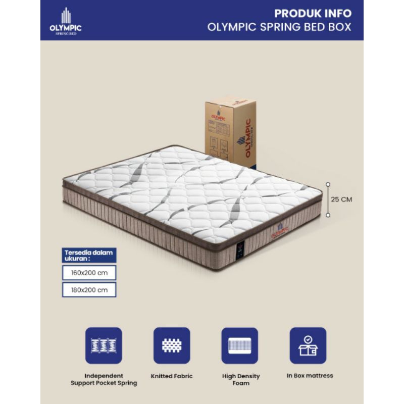 Kasur Spring bed INTHEBOX OLYMPIC -160x200x25 cm