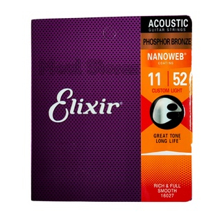 Original Senar Gitar Elixir Akustik Anti Karat Coating Import Nanoweb Polyweb 0,10 0,11 0,12 Set