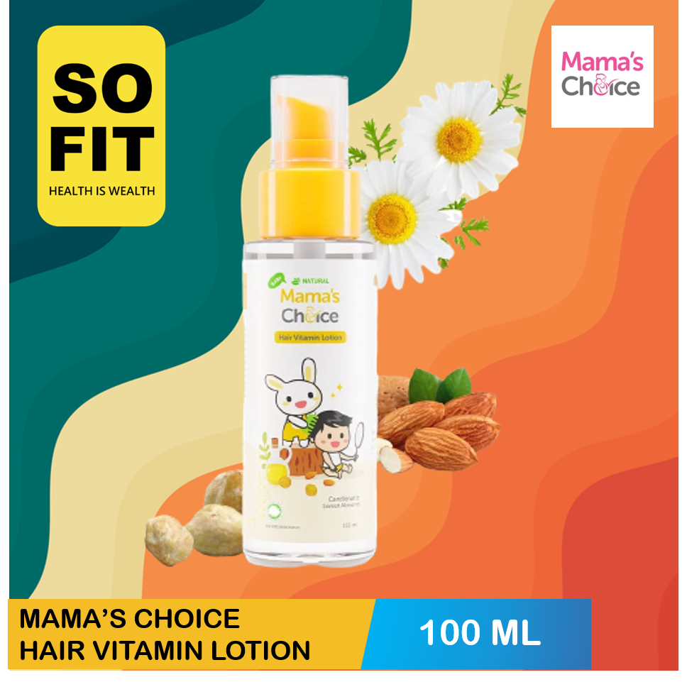 Mama's Choice Baby Hair Vitamin Lotion 100ml / Mama Choice Hair Vit Lotion 100 ml / Multivitamin Rambut Anak Bayi Alami