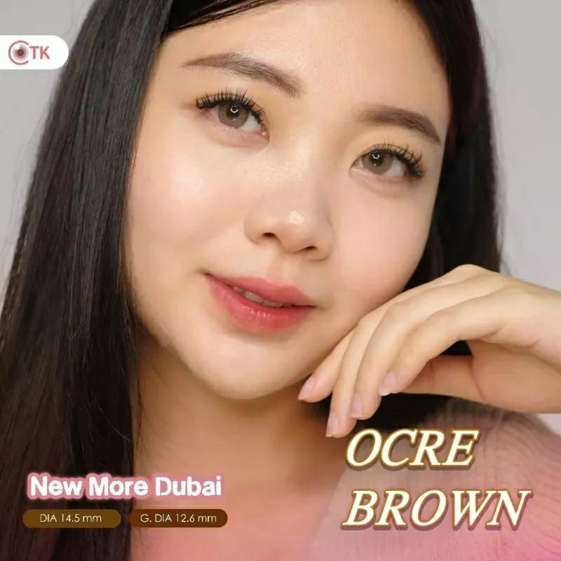 SOFTLENS OCRE BROWN KAKAO ASH NORMAL MINUS  ( -0.5 s.d -6.00 ) NEW MORE DUBAI