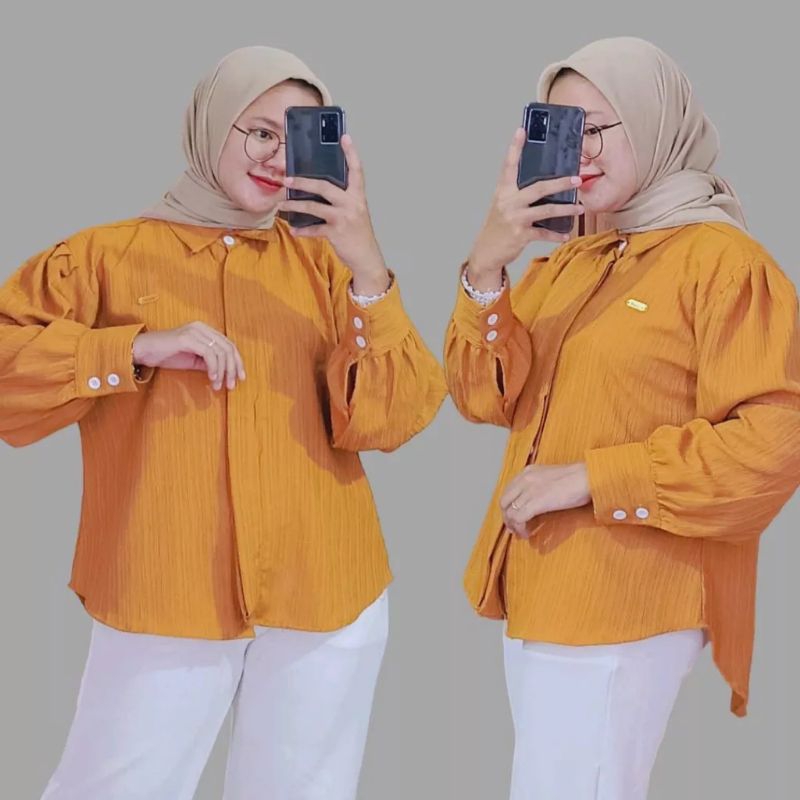 kemeja wanita baby crush / baju balon wanita