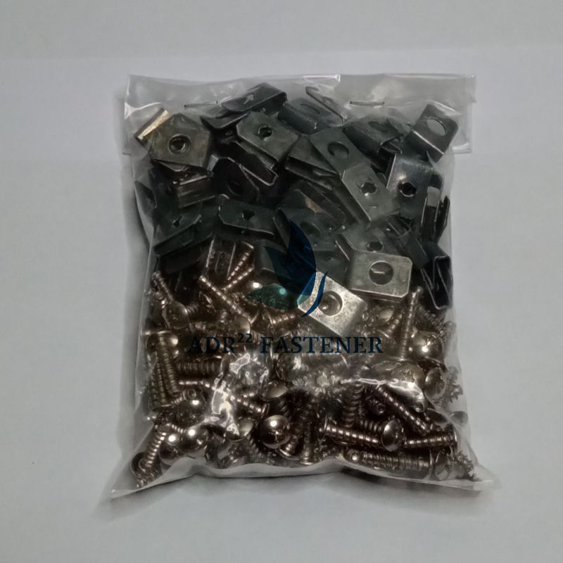 1pak baut klip honda vario 4x16 chrome / baut klip body honda vario beat scoopy Adv chrome