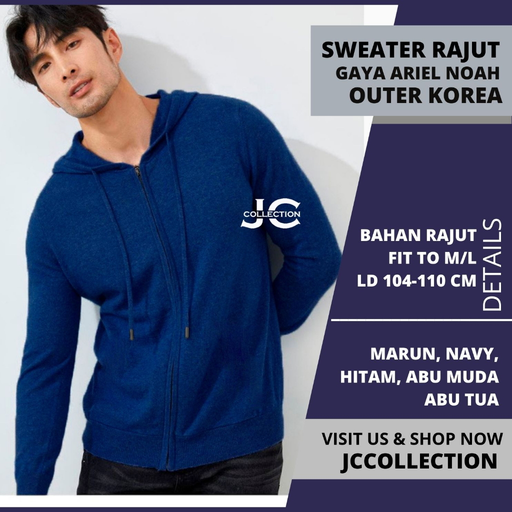 Ariel Knitting Outer Jacket Sweater Roundhand Arriel polos- JCCollections