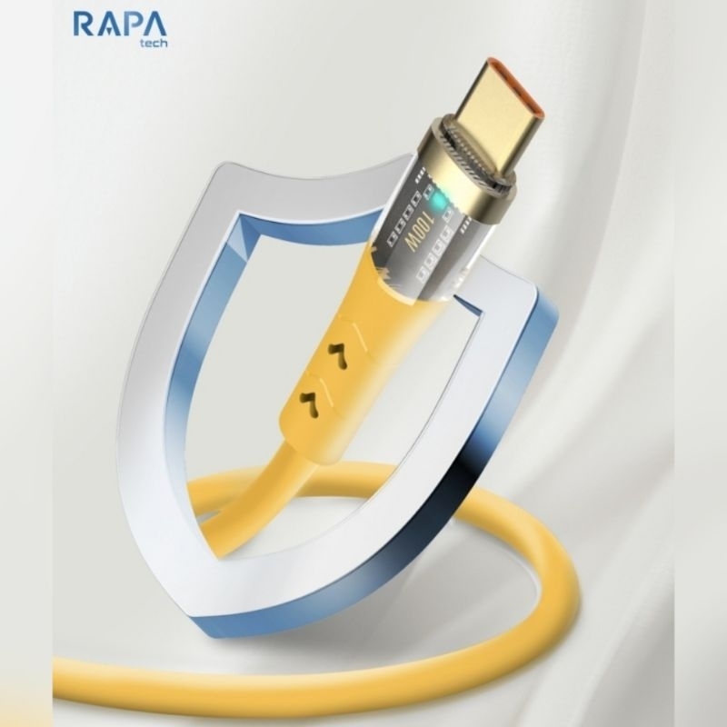 Rapa DC7073 Line Crystal I Kabel Data Type-C to Type-C Fast Charging 100W