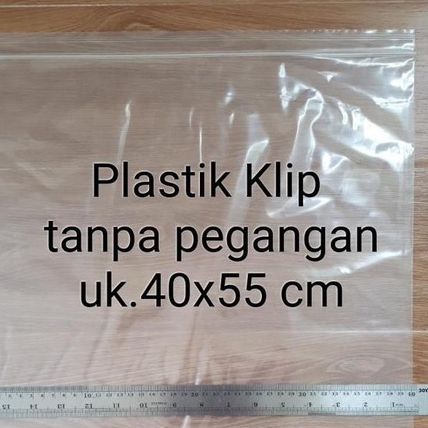 PLASTIK KLIP JUMBO UK 40X55 CM ZIPLOCK BENING SUPER BESAR TEBAL 25 PCS
