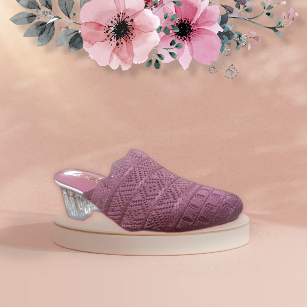 SANDAL WANITA SELOP RAJUT KACA