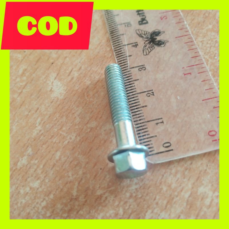 Baut Blok Mesin Flange Bolt 6x30 Kunci 8 PutihDiameter ulir: 6 mm
Panjang dari bawah kepala baut: 30