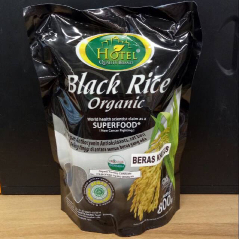 

Beras Hitam HOTEL 800gr - Black Rice Organik - Beras Organik Hitam - BERAS HOTEL Organik Hitam - Super Food Black Rice 800 gr