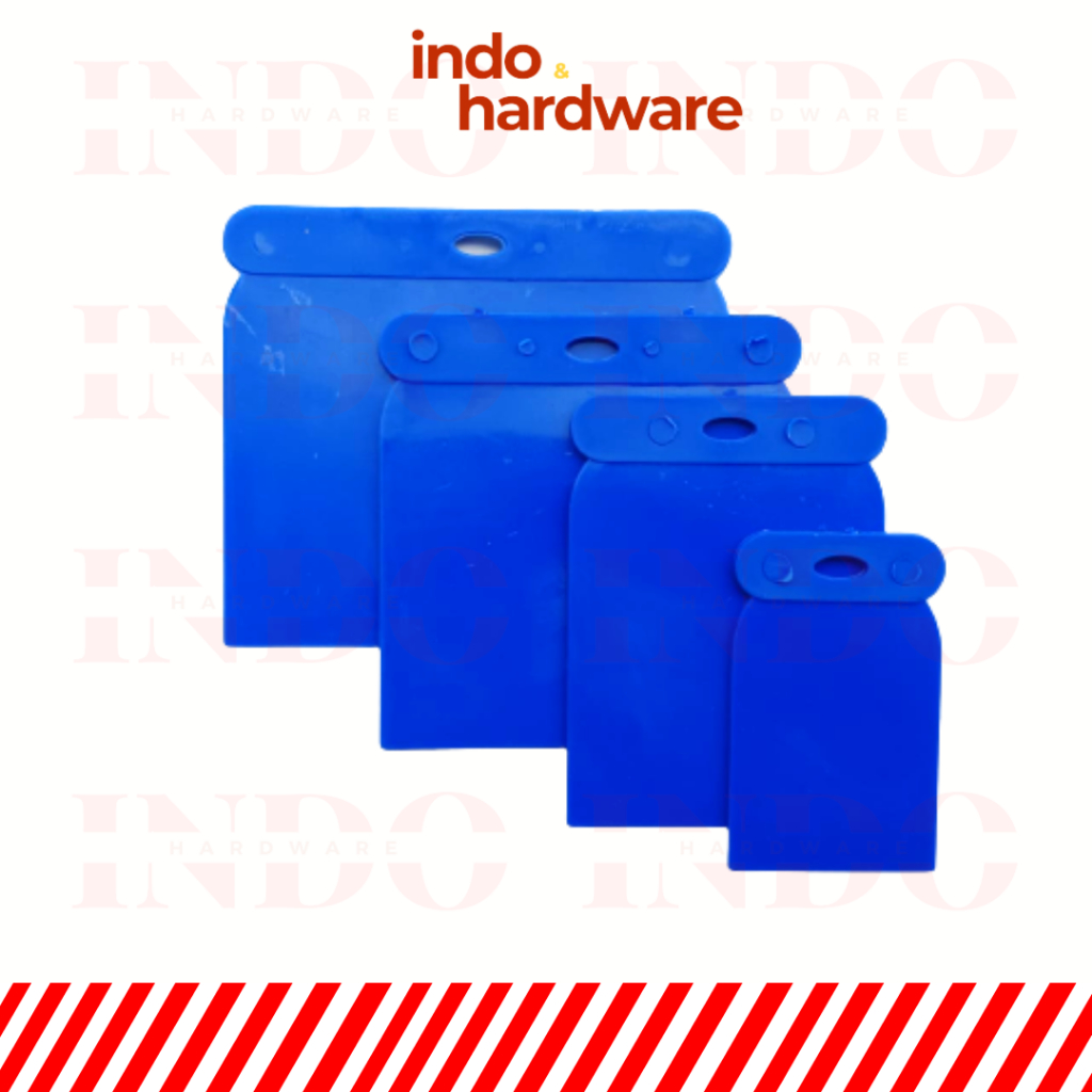 SET 4Pcs Scraper Scrapper Kape Kapi Skrap Sekrap Dempul Kompon PVC Plastik Gypsum Besi Stainless Din