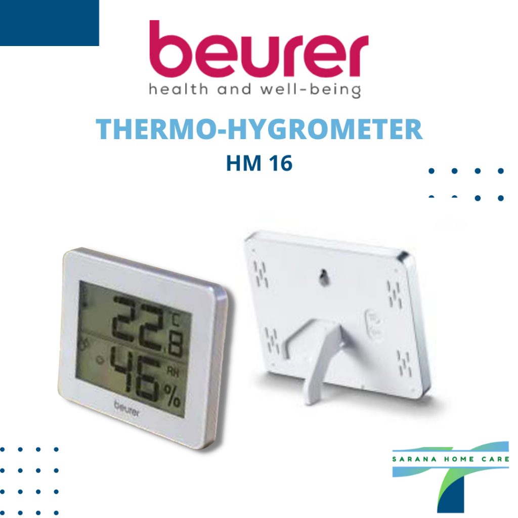 BEURER Thermo-Hygrometer/alat pengukur suhu ruangan/termometer meja/desk thermo