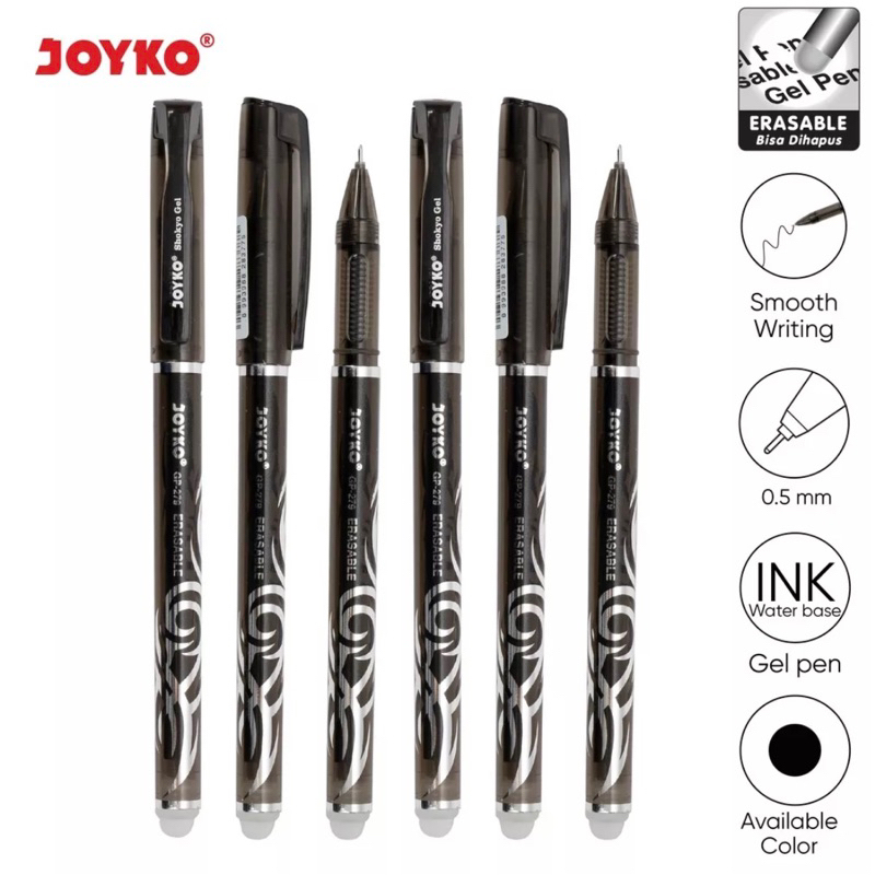 

Pulpen Joyko GP-279 Shokyo 0.5 mm Erasable Gel Pen Pulpen Bisa Dihapus - 1 Lusin 12 pcs
