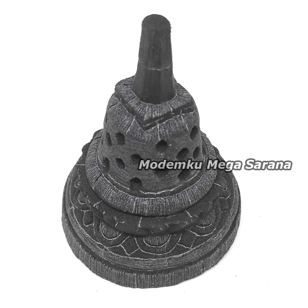 Miniatur Stupa Candi Borobudur - Patung Budha Ukuran S Buka Tutup - 7x7x9 cm