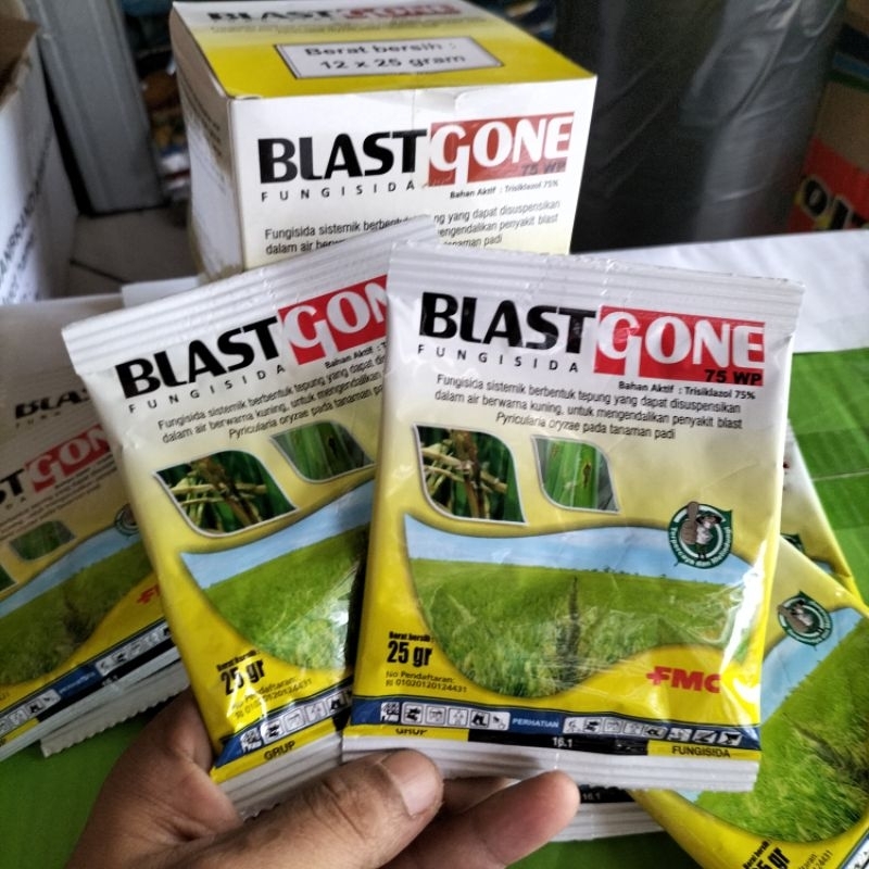 Fungisida Blastgon 75 WP 25gram untuk Penyakit Blast / Bercak Daun / Daun padi kuning / Seperti kojo