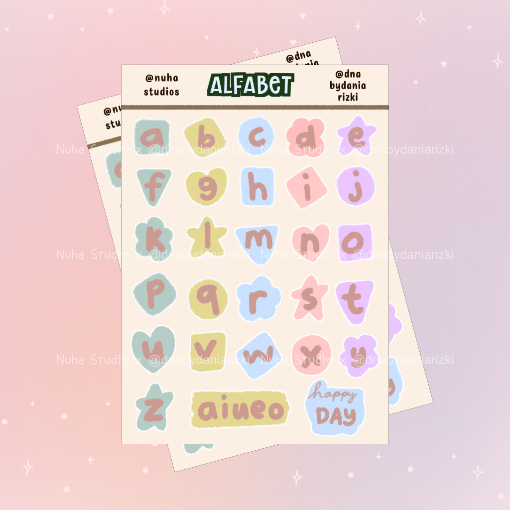 

Sticker by dnabydaniarizki | Alfabet Alphabet Abjad Deco | Aesthetic Sticker Estetik Stiker HP Laptop Botol Cute Waterproof Scrapbook Diary Journal Bujo Anti Air