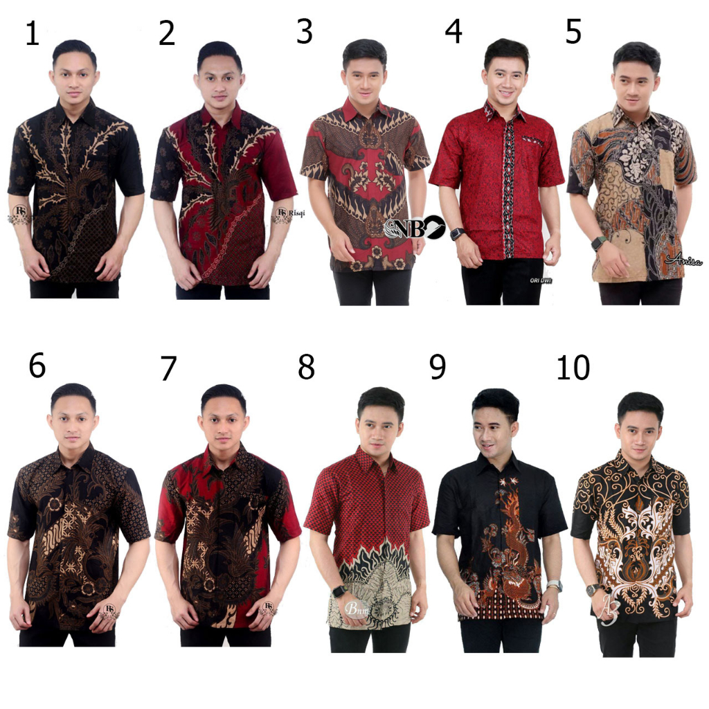 Kemeja Batik Pria Lengan Pendek - Hem Batik Cowok Dewasa