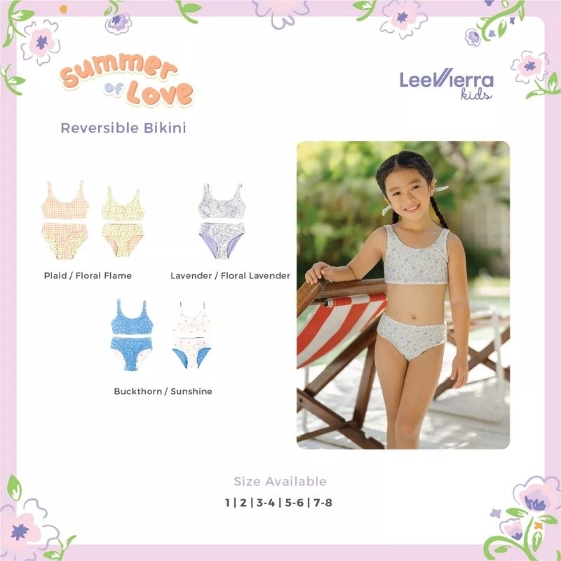 LEE VIERRA KIDS - SUMMER OF LOVE REVERSIBLE BIKINI - BAJU RENANG ANAK